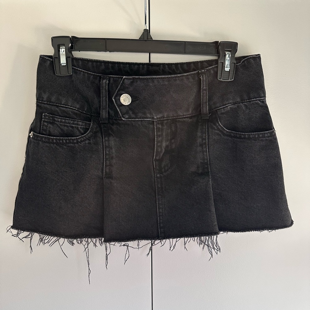 Garage Denim Micro Skort in Coal Black - Size XS - Picture 7 of 14